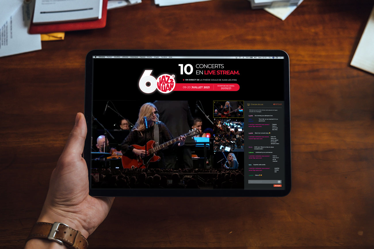 Live Jazz en mutli-caméra et multi points-de-vue à Juan Omnilive 2021